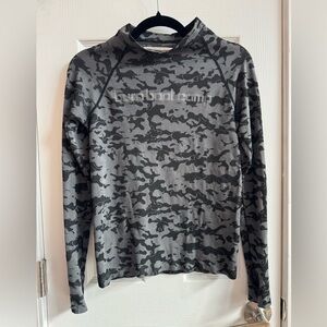 BURN BOOTCAMP Mock Neck Camo Long Sleeve Workout Top Size XS